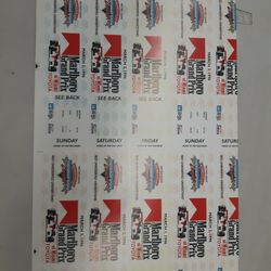 1996 MARLBORO GRAND PRIX OF MIAMI UNCUT TICKET SHEET(CHILD)