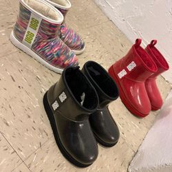 UGGs Boots X 3 Red Black And Rainbow