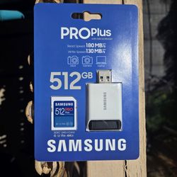 Samsung Pro Plus 512 GB With USB 3.0 Reader 