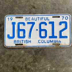 British Columbia License Plate