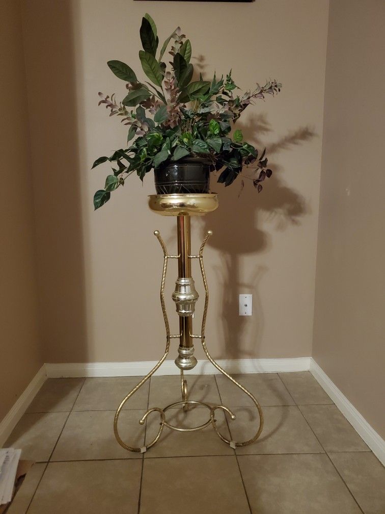 2 Tall Vintage Brass Flower Pot Racks Holder Stand & Artificial Flower. ( Brass ),All Products : American Fashion Style Bags On Sale