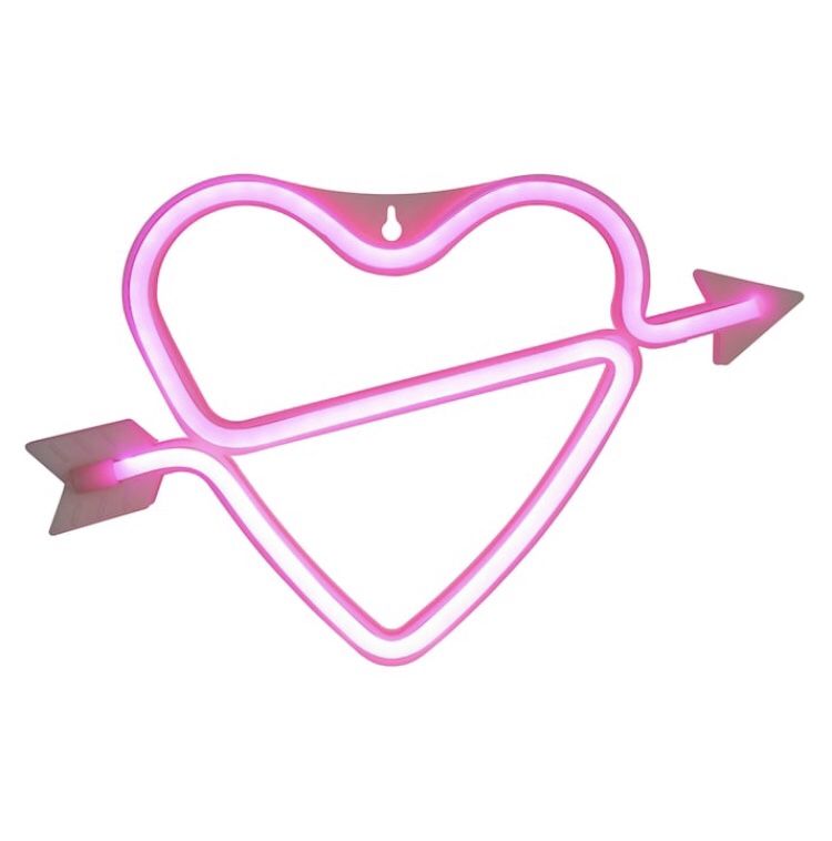 7.08 in Constant Heart LED Lighted Sign