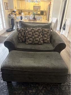 Love seat two seater with ottoman