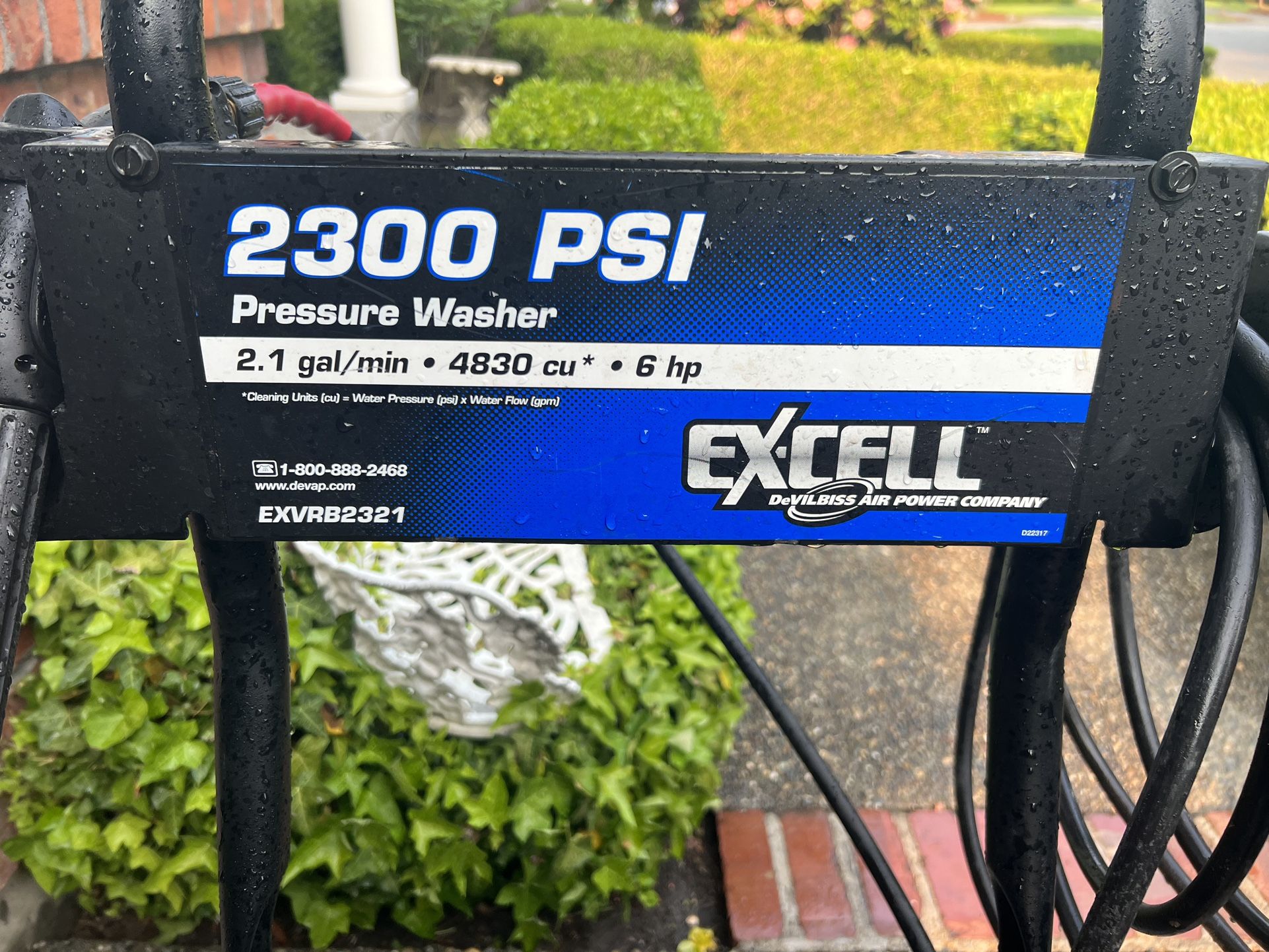 NICE EXCELL GAS PRESSURE WASHER! 6 HP 2300 PSI! STARTS AND RUNS GREAT