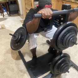 Free, Weight, Squat, Machine, 