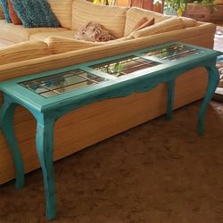 Glass Panel Sofa/Entry Way Table 