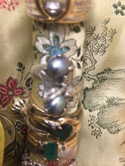 Black Pearls In Sterling Silver
