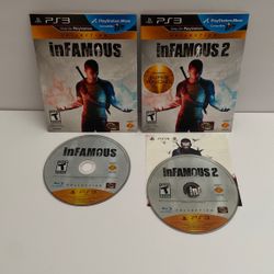 PS3 PlayStation Infamous & Infamous 2 Video Games 