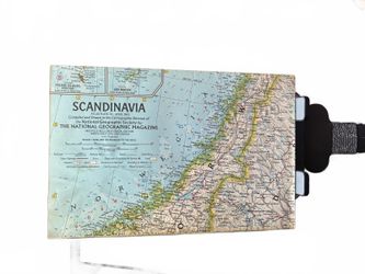 Scandinavia Atlas Plate Map 1963 Vintage National Geographic Magazine