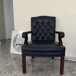 Real Leather Antique Chairs 