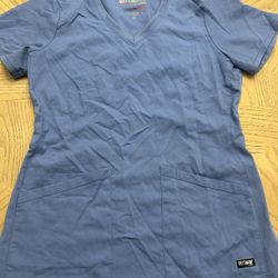 Grey’s Anatomy Spandex Stretch Curl Blue Size XS 