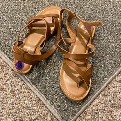 NEW LADIES TAN RAMPAGE SANDALS 