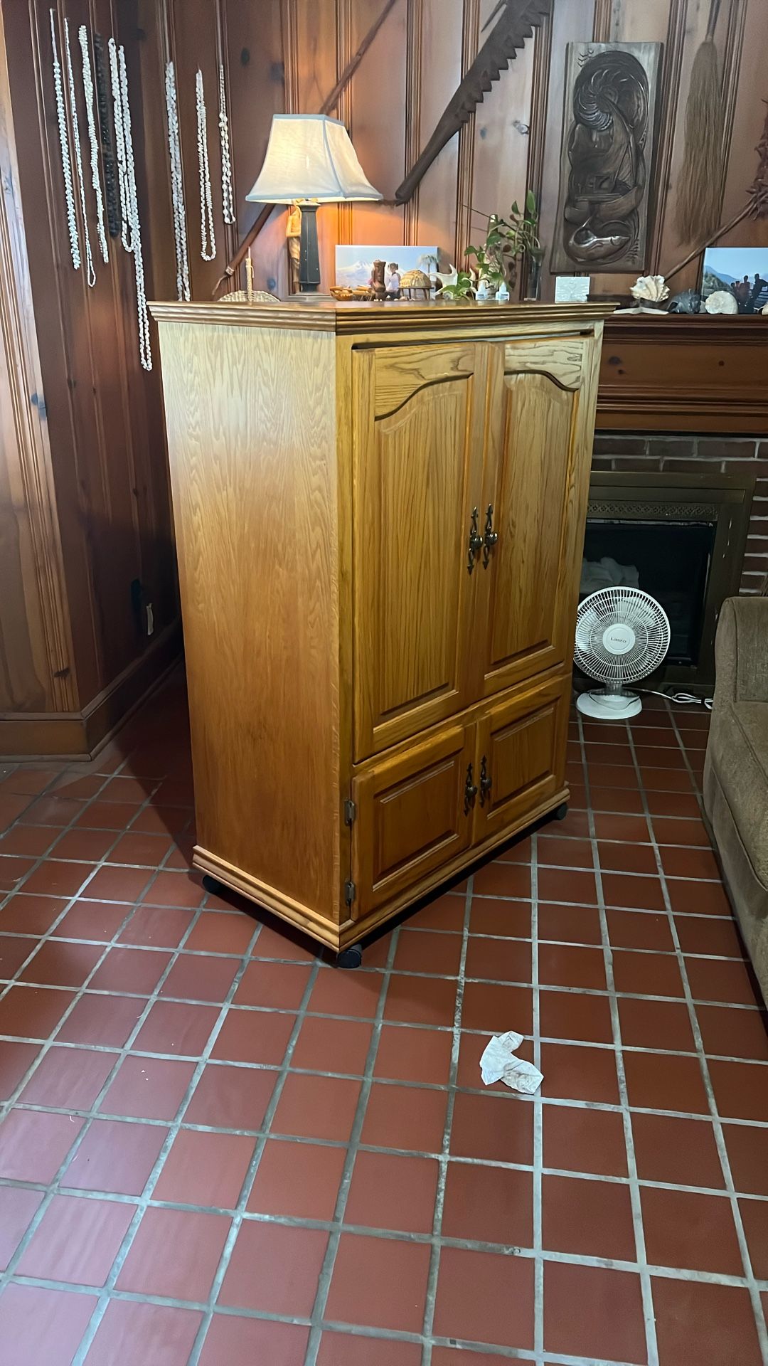 Antique All Wood Entertainment Center