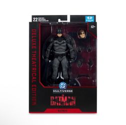 In Hand, Brand New, Never Opened Mcfarlane Toys - DC Multiverse -The Batman - Robert Pattinson - 6” inch Figure - Deluxe Theatrical Edition