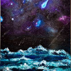 At the Threshold of Infinity – Large Original Acrylic Painting (40x60in)