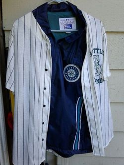 Mariners vintage Jersey and player pokeplayer raincoat Pro Player genuine promo Jersey and nylon raincoat two pieces