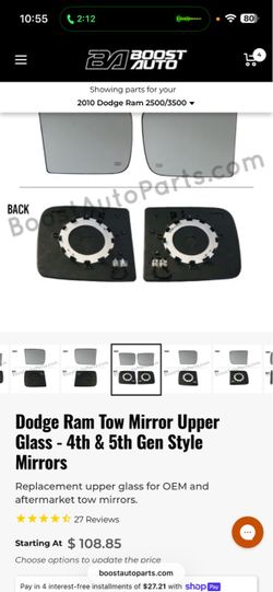 Dodge ram tow mirror replacement gen 4/5
