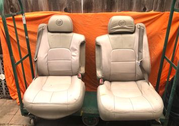 Cadillac Leather Front Seats Pair with Seatbelts set for 200$