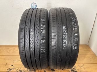 2 tires 215 45 18 Hankook kinergy gt high tread no repairs
