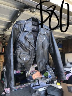 real leather motorcycle jacket
