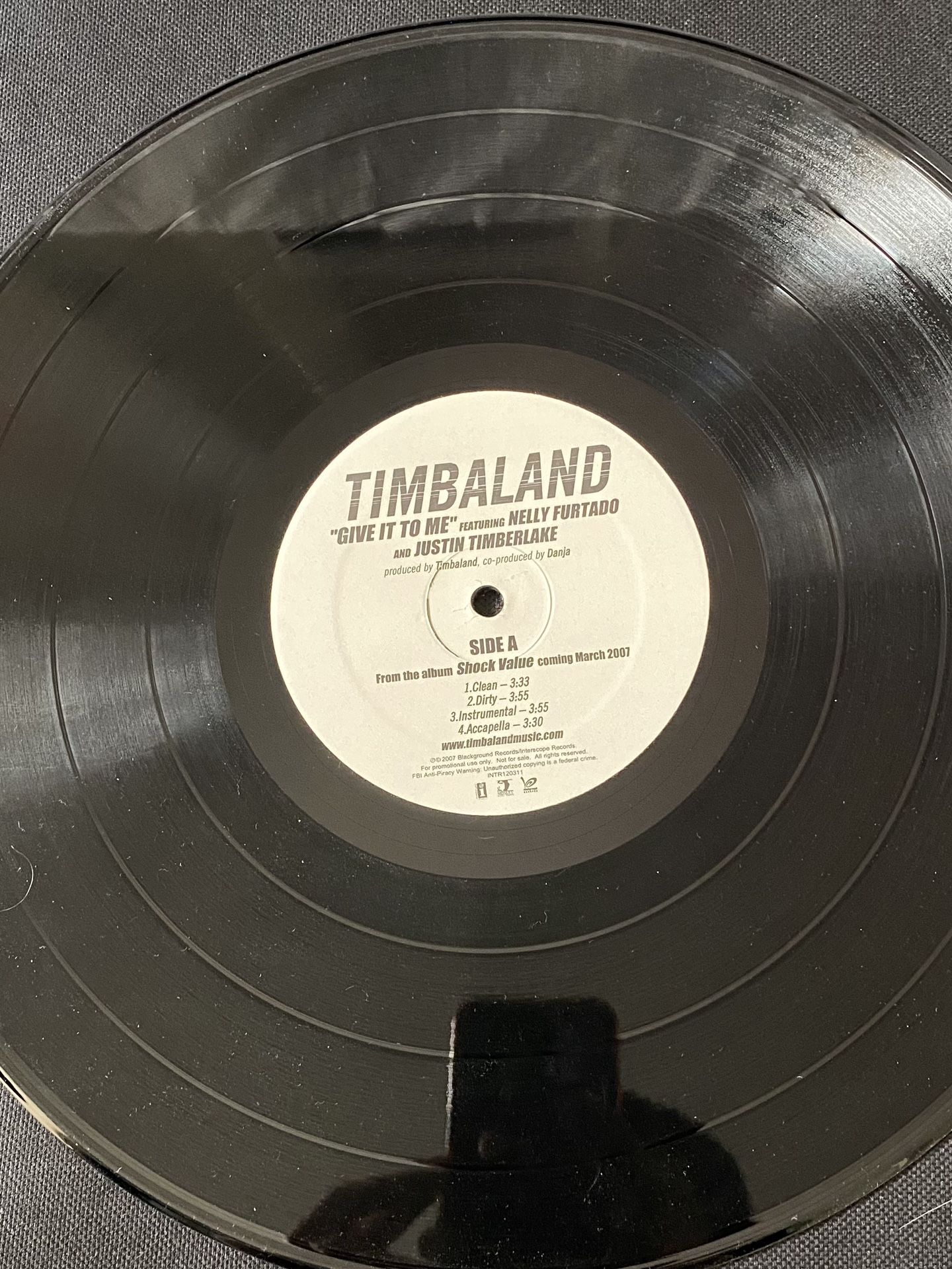 VINYL record 12 inch timbaland Justin Timberlake Nelly furtado