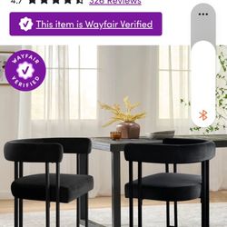 Velvet Accent Chairs (2)