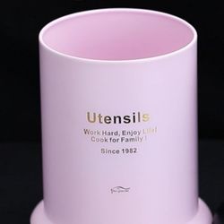 Utensil Holder, Stainless Steel Kitchen Utensil Holders For Countertop, Utensil Caddy, Utensil Crock Kitchen Utensil Organizer Pink