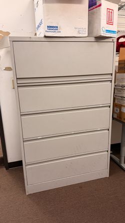 5-Drawer Lateral Metal Filing Cabinet