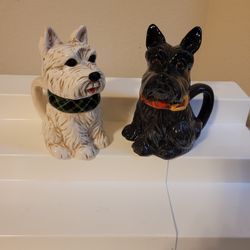 Ceramic Large Scottie Dog Mugs With Lid