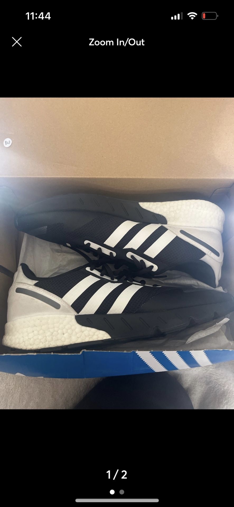 Adidas Men's Originals XZ 1K Boost Sneakers Black White Size 12 Like new condition