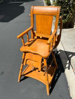 Vintage wooden high chair