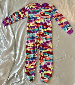 Girls Footless One Piece Pajamas Size Small 6