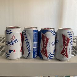 2012 Budweiser Dodgers Commemorative Beer Cans