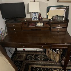 Antique Desk And Hutch