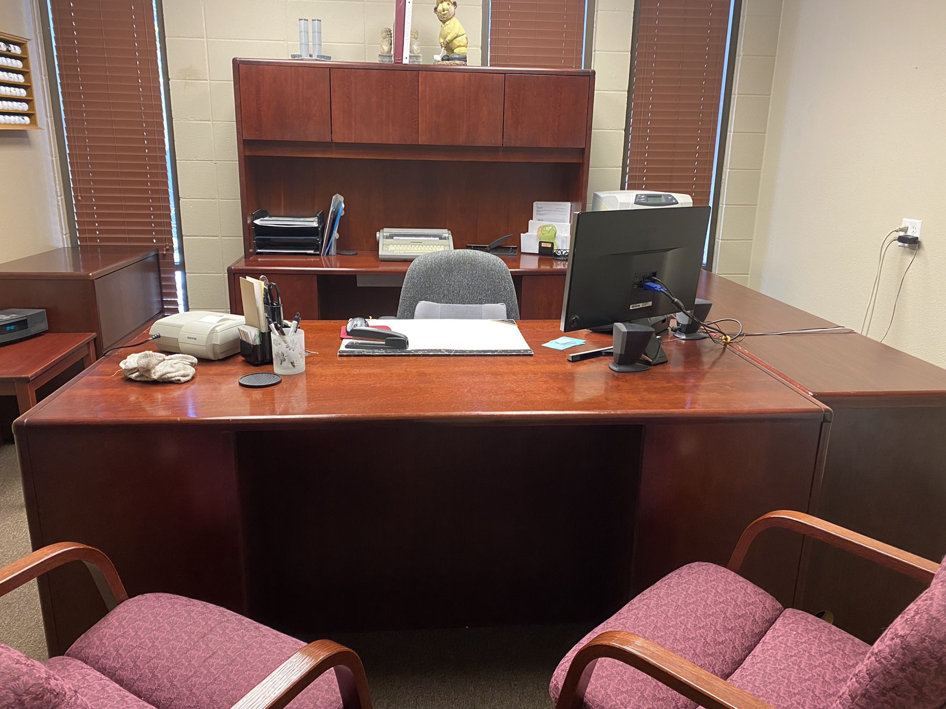 HON Executive Desk Office Set