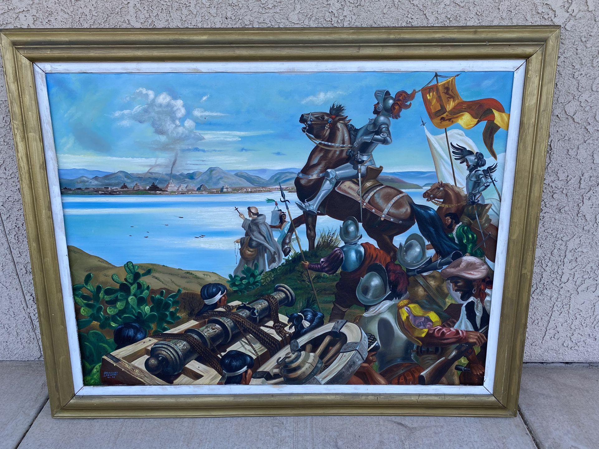 Vintage Conquistador New World Scene