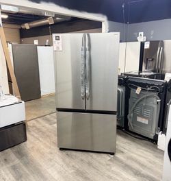 Samsung - 32 Cu Ft Mega Capacity 3-Door French Door Refrigerator With Dual Ice-maker In Stainless Steel 😻