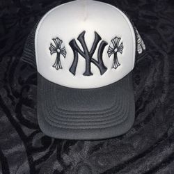 Yankees Chrome Hearts Custom Trucker Hat