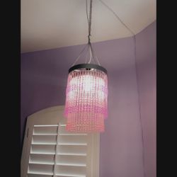Pink chandelier
