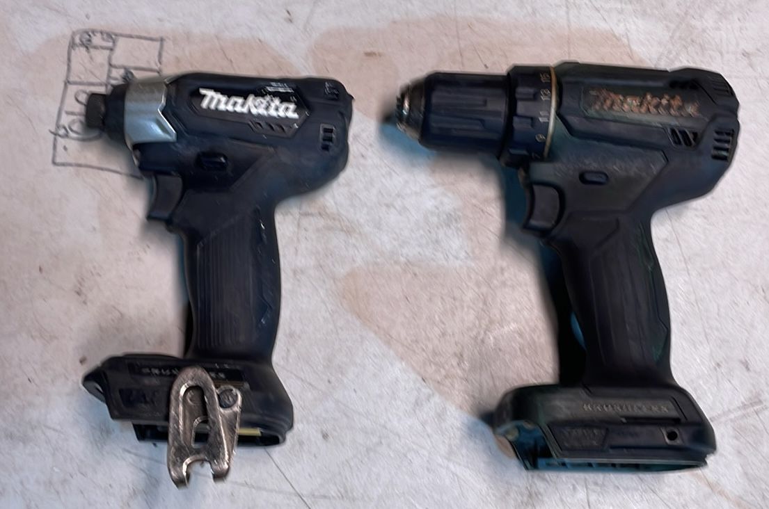 set makita impact drill XDT15 and drill driver XFD13 (tools only)