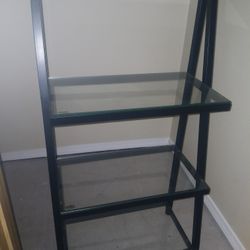 Two Metal & Glass Shelves