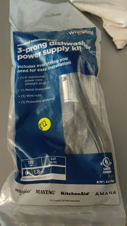 Whirlpool 3-Prong Dishwasher Power Supply Kit (Universal Industrial Grade)
