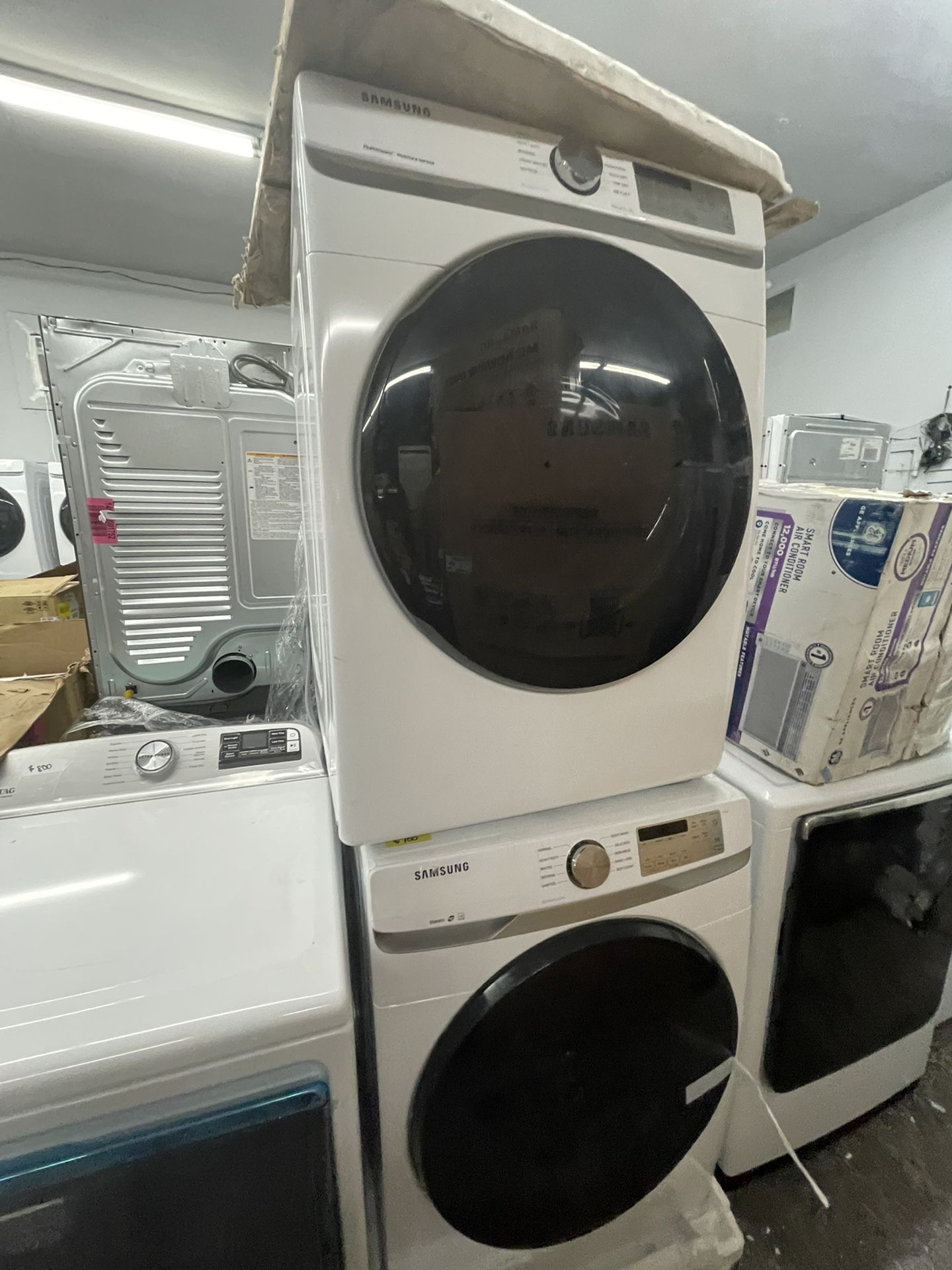 Samsung Washer And Dryer Set In White New Open Box Electric