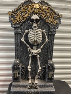 Halloween Animated Skeleton Tombstone