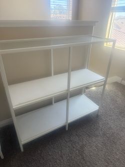 Ikea Vittsjo Metal Shelving Unit w/Glass Shelves
