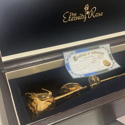 Real Rose Dipped In 24K Gold