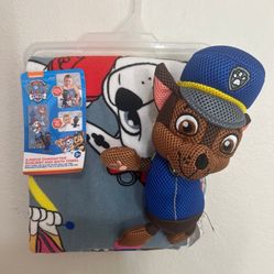 Paw Patrol Bath Towel With Sponge 