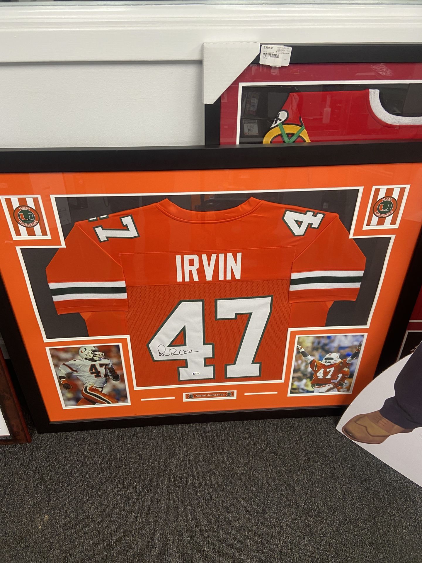 Michael Irving Autographed Framed Jersey