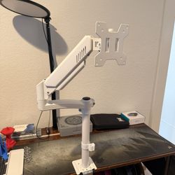 Tall Monitor Mount White 