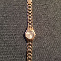 Womens Fossil Silver Tone Blue Dial Watch